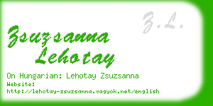 zsuzsanna lehotay business card